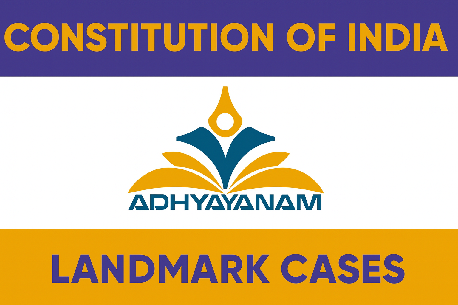 CONSTITUTION OF INDIA AND LANDMARK CASES